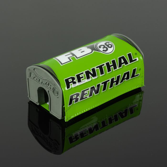 Renthal Fatbar 36 Handlebar with Green, White, and Black Colors - Part P343
