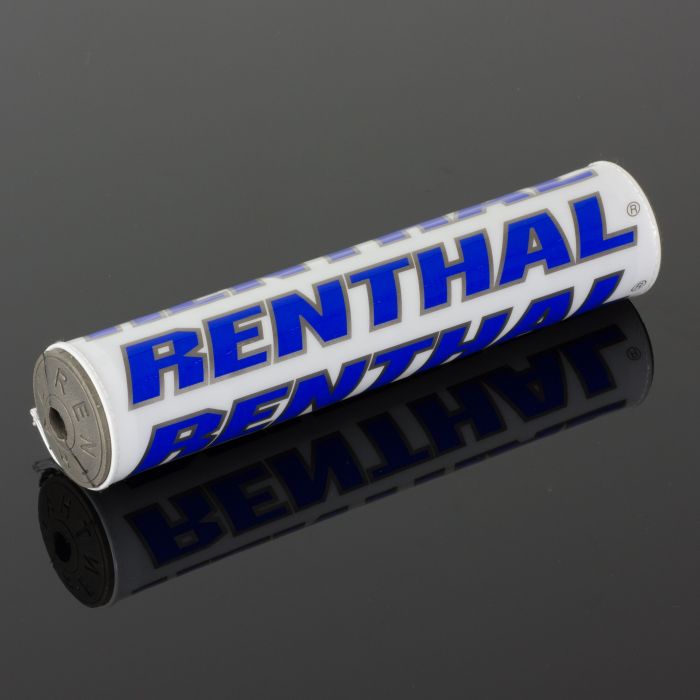 Renthal SX Pad 10 Inch White and Blue - Durable Motorcycle Handlebar Pad