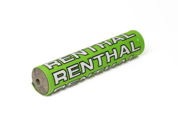 Renthal SX Pad 10-Inch Green and White Retro Motorcycle Handlebar Pad P357
