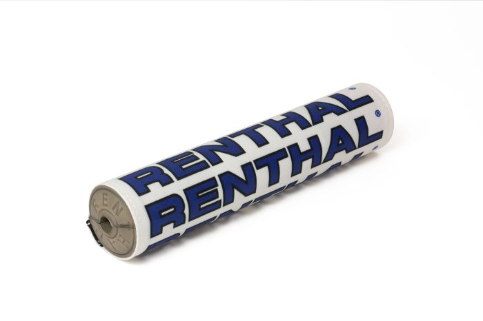 Renthal SX Pad 10in White/Blue Retro – Motorcycle Handlebar Pad