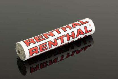 Renthal SX Pad 10-inch White and Red Retro motorcycle handlebar pad (Part P351)