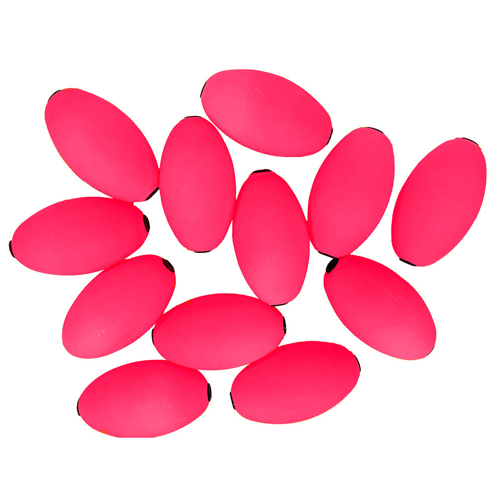 Tigress Oval Kite Floats - Pink, 12-Pack for Fishing and Boating
