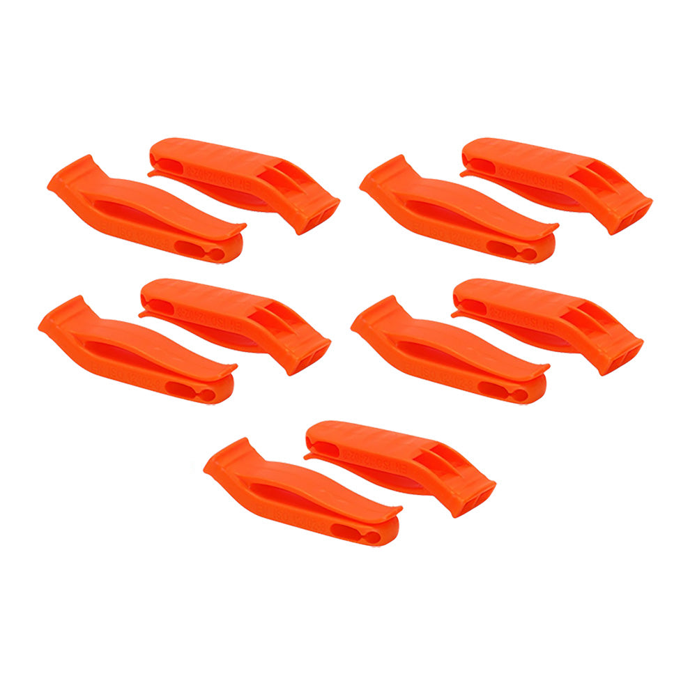 Mustang Survival Signal Whistle - Orange 10-Pack for Marine Safety and Emergency Signaling