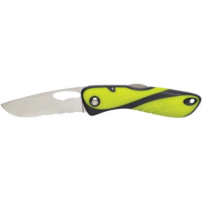Wichard Marine Offshore Knife with Single Serrated Blade and Fluorescent Handle