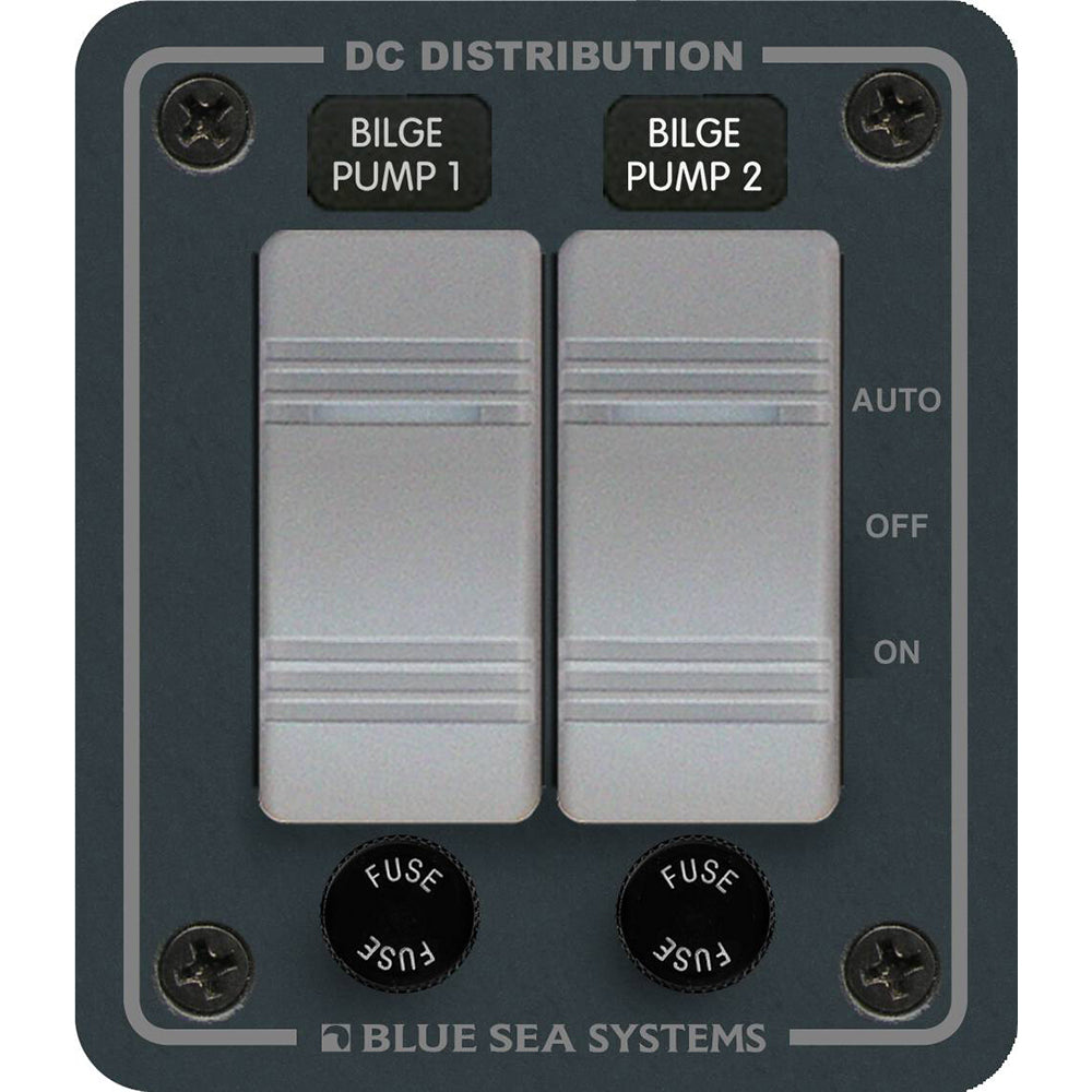 Blue Sea Systems 8664 Contura 2 Bilge Pump Control Panel – Water-Resistant 12/24V DC Marine Switch System