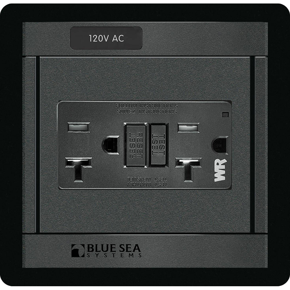 Blue Sea Systems 1499 360 Panel - 120V AC GFCI Dual Outlet for Marine and RV Applications