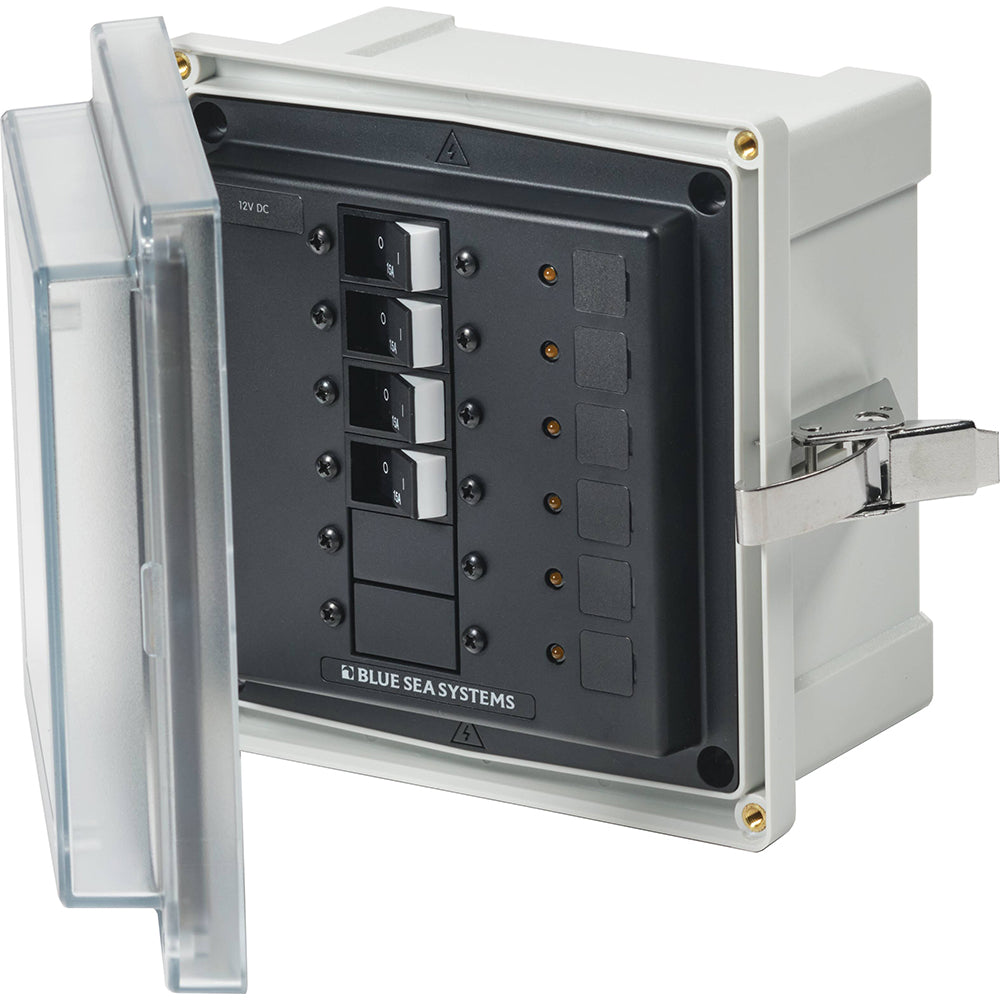 Blue Sea Systems 3134 SMS Panel Enclosure with 4 Branch 12/24V DC