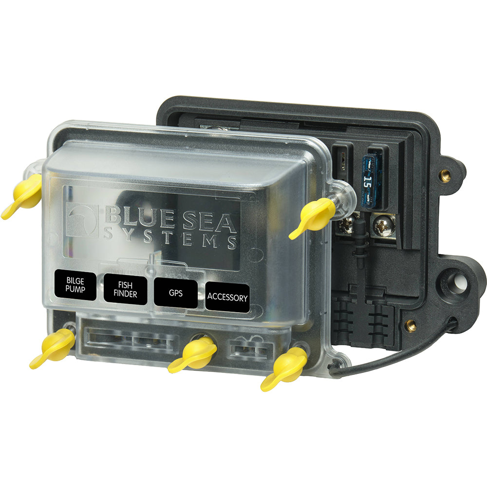 Blue Sea Systems 5056100 Water-Resistant ST-Blade Fuse Block with Cover