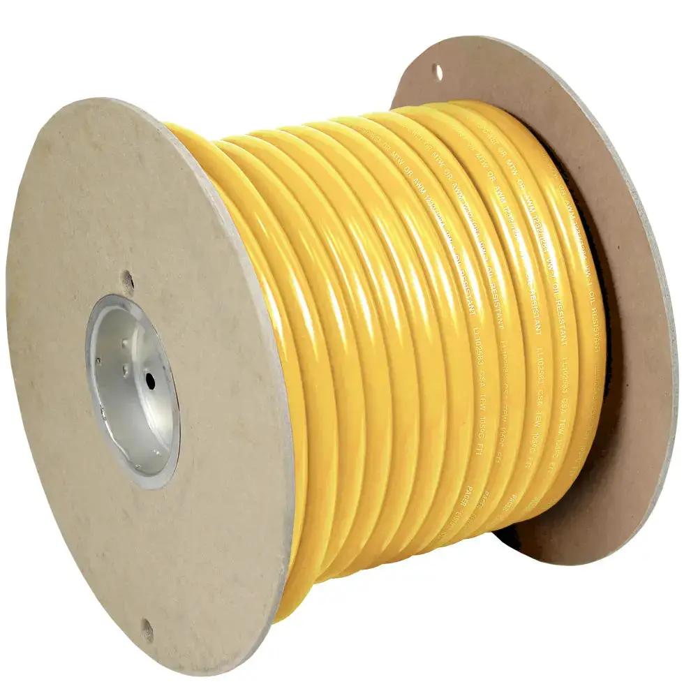 Pacer Yellow 6 AWG Marine Battery Cable - 100 Feet | Tinned Copper, Flexible PVC Insulation by Pacer