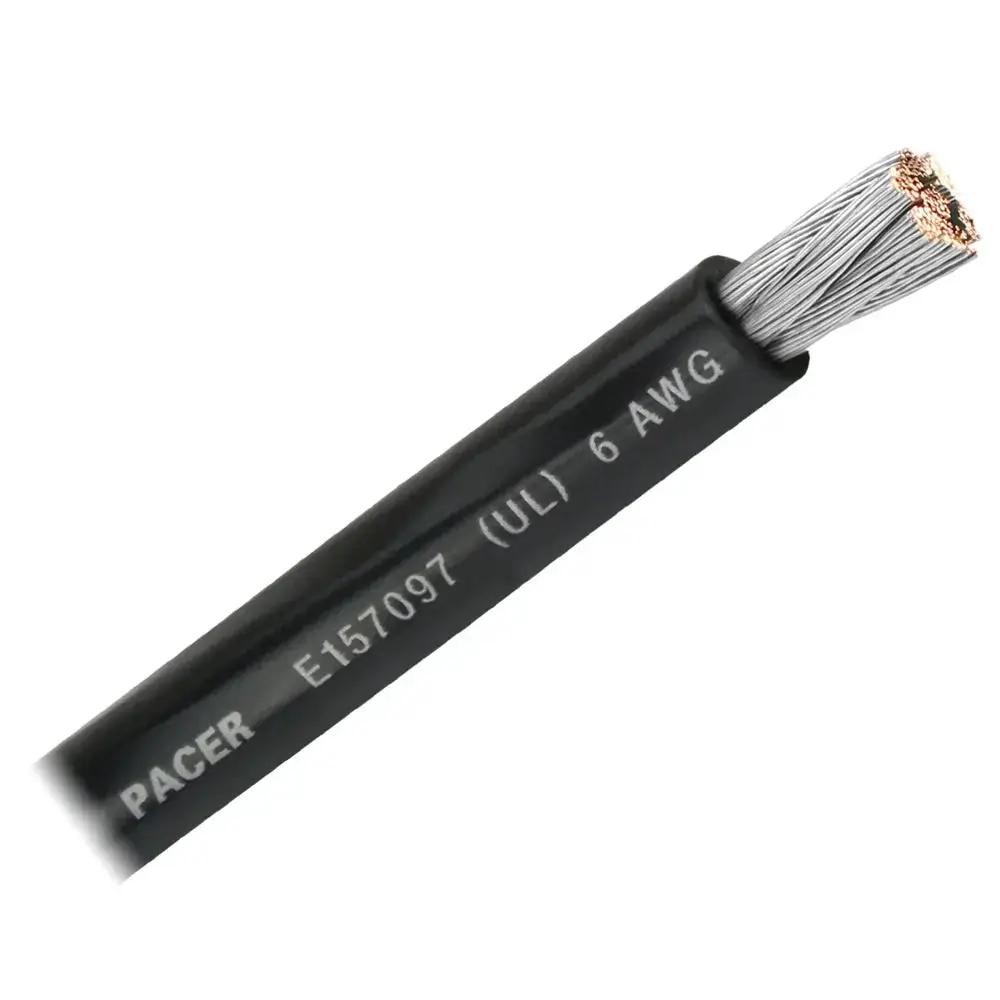 Pacer Black 6 AWG Marine Battery Cable - Sold by The Foot by Pacer