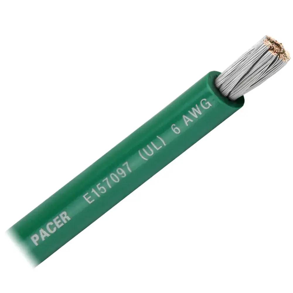 Pacer Green 6 AWG Marine Battery Cable - Sold by The Foot by Pacer