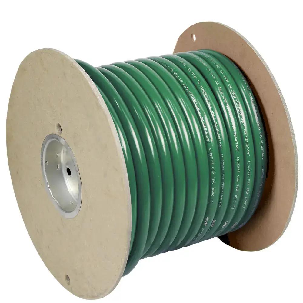 Pacer Green 4 AWG Marine Battery Cable - 100 Feet for Reliable Power Transmission by Pacer