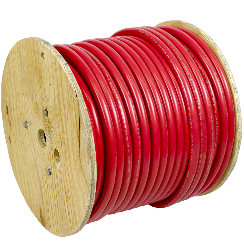 Pacer Red 4 AWG Marine Battery Cable - 250 Feet for Heavy-Duty Marine Applications