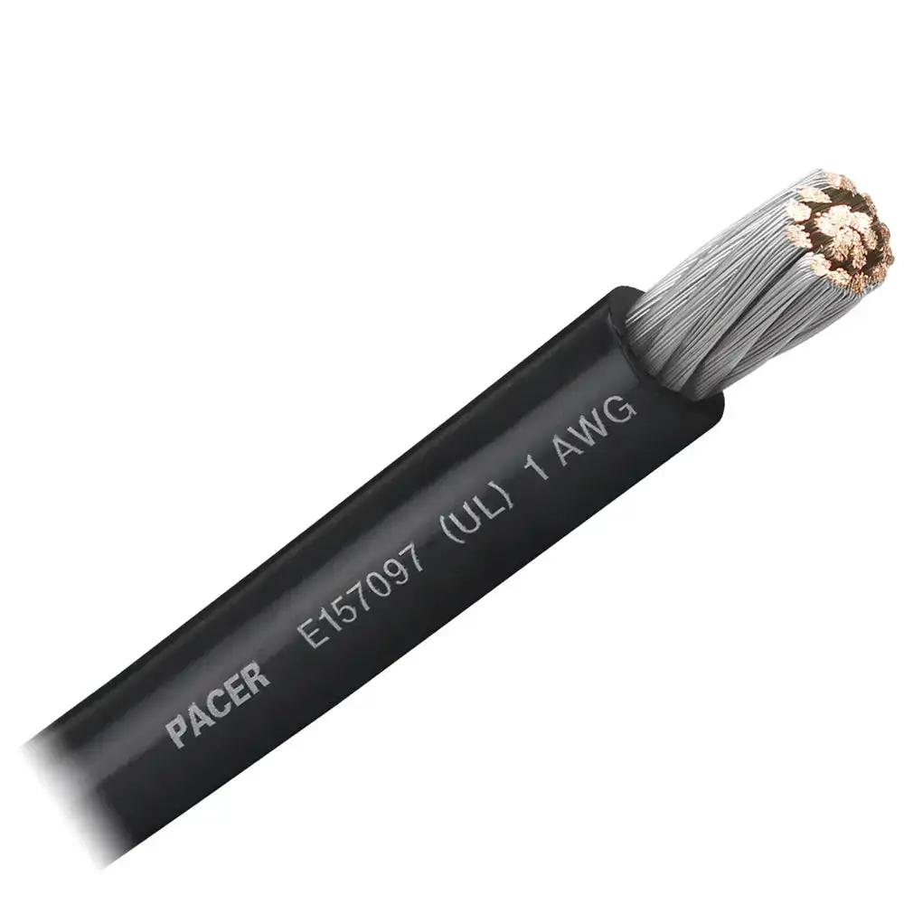 Pacer Black 1 AWG Marine Battery Cable - Sold By The Foot by Pacer