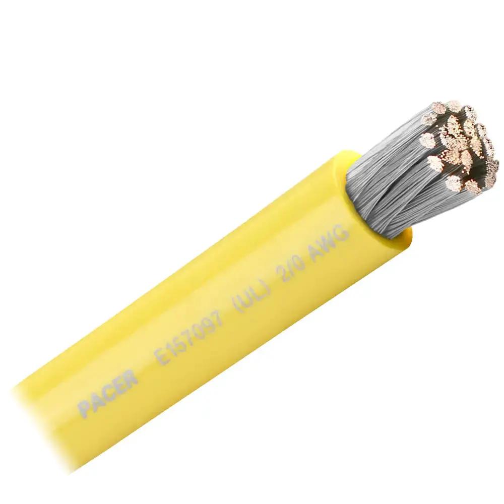 Pacer Yellow 2/0 AWG Marine Battery Cable - Sold by the Foot by Pacer