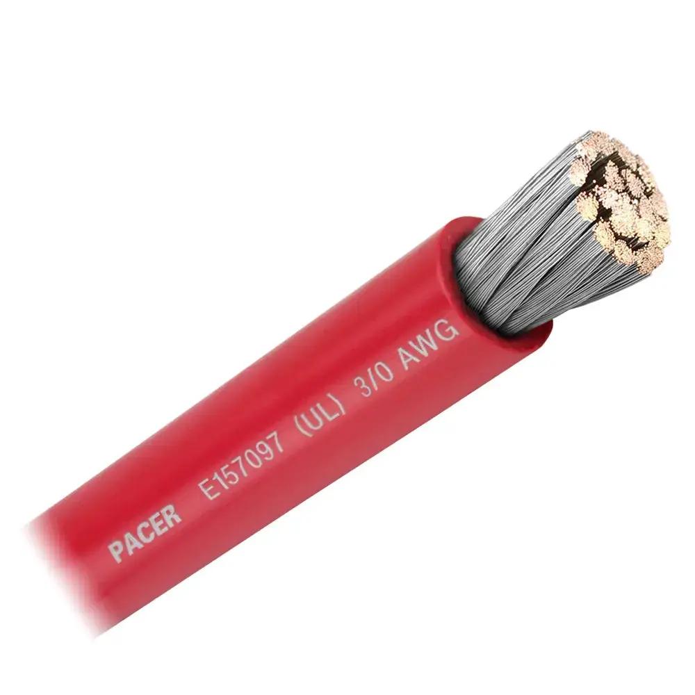Pacer Red 3/0 AWG Marine Battery Cable – Sold by the Foot by Pacer