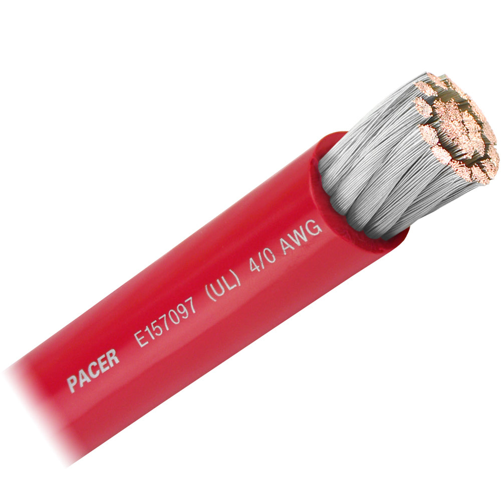 Pacer Red 4/0 AWG Marine Battery Cable - Sold by The Foot by Pacer