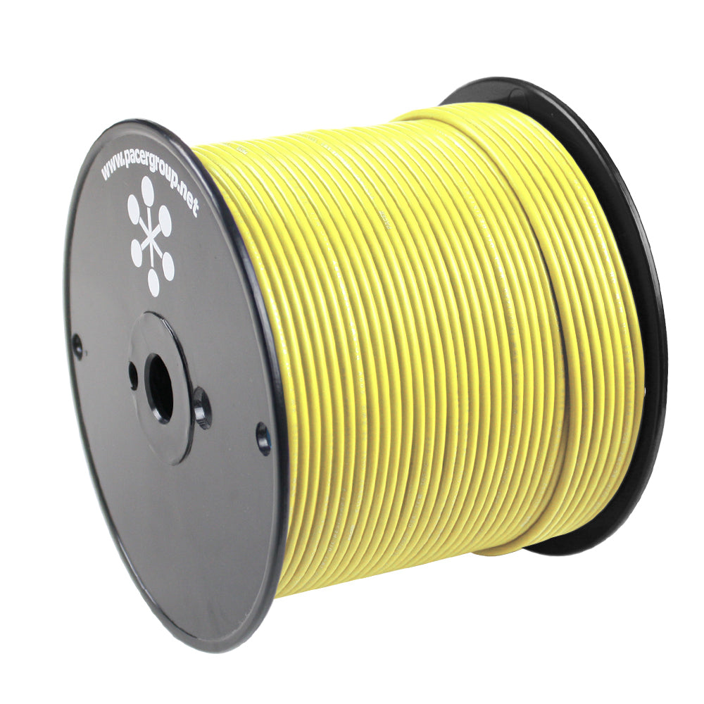 Pacer Yellow 18 AWG Primary Marine Wire - 500 Feet, UL and ABYC Certified
