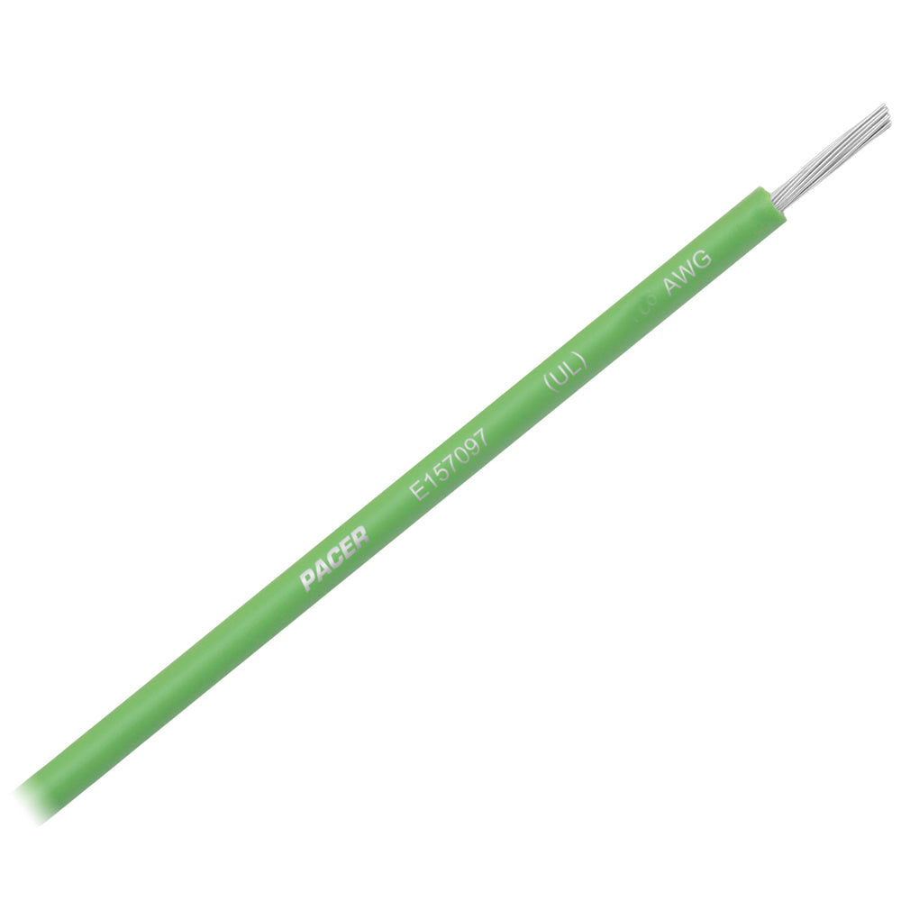 Pacer Light Green 16 AWG Primary Marine Wire - 25 Feet