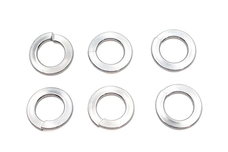 Colony Chrome Split Lock Washer Set - 3/8 inch Inner Diameter, Pack of Six