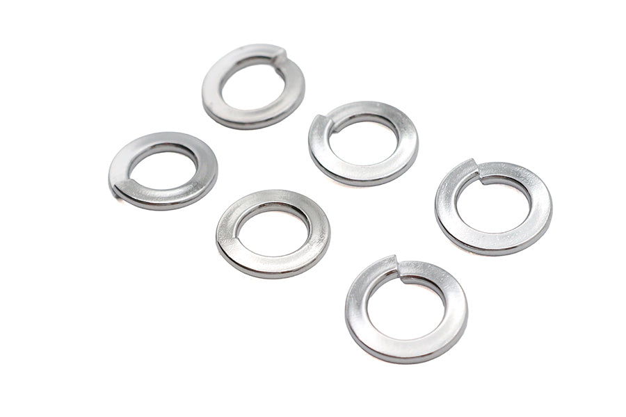 Colony Chrome Split Lock Washer Set - 3/8 inch Inner Diameter, Pack of Six