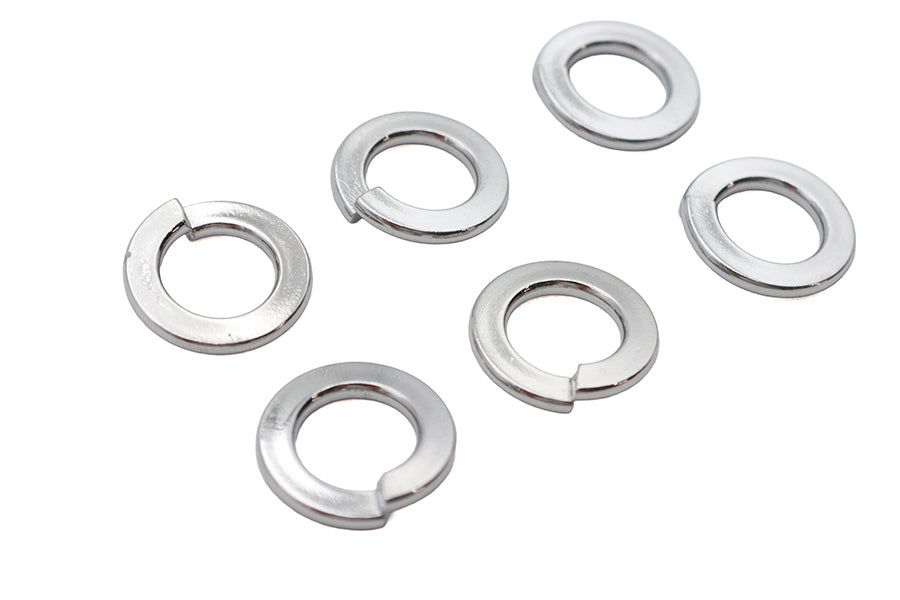 Colony Chrome Split Lock Washer Set - 3/8 inch Inner Diameter, Pack of Six