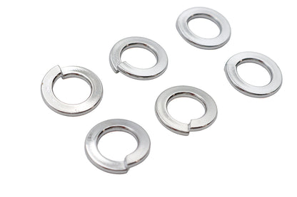 Colony Chrome Split Lock Washer Set - 3/8 inch Inner Diameter, Pack of Six