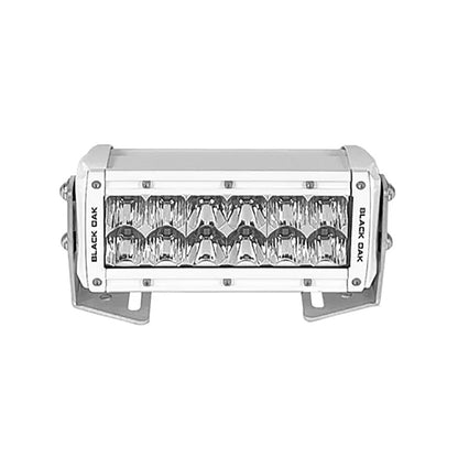 Black Oak LED Pro Series 3.0 Double Row 6-Inch LED Light Bar with Combo Optics and White Housing