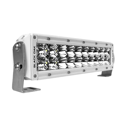Black Oak LED Pro Series 3.0 Double Row 10-Inch LED Light Bar with Combo Optics and White Housing