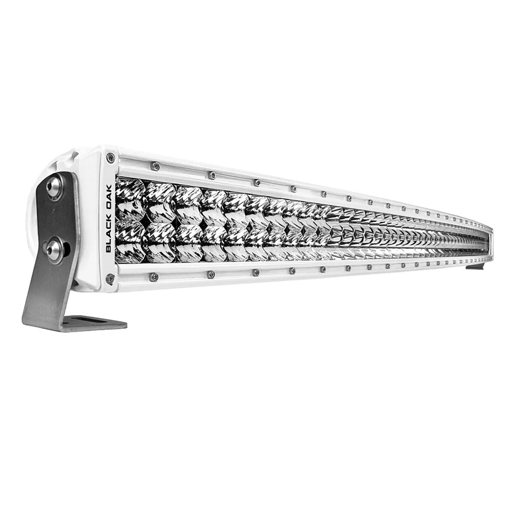 Black Oak LED Pro Series 3.0 50-inch Curved Double Row LED Light Bar with Combo Optics and White Housing