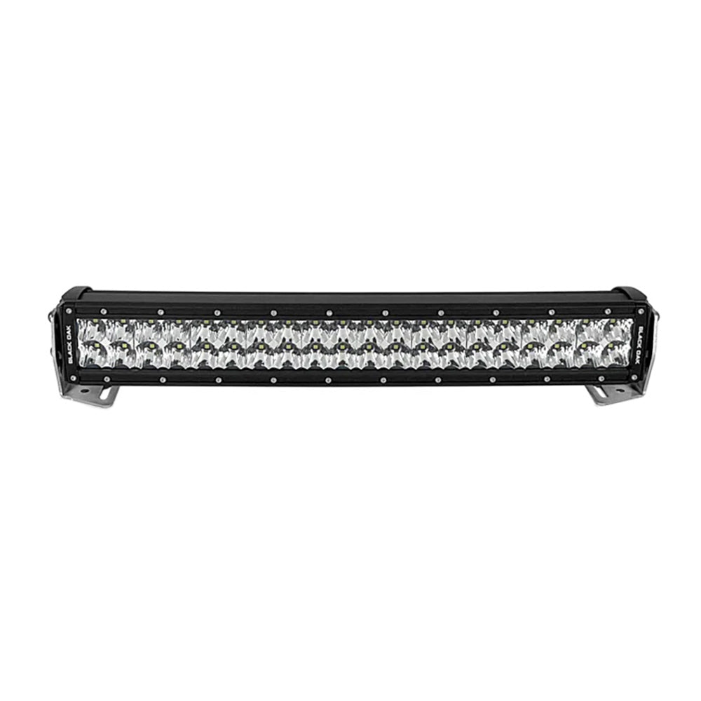 Black Oak LED Pro Series 3.0 20-Inch Curved Double Row LED Light Bar with Combo Optics - Black Housing