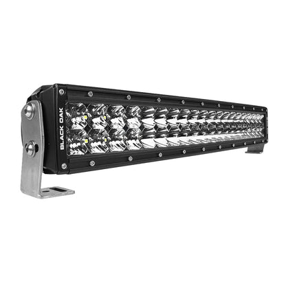 Black Oak LED Pro Series 3.0 20-Inch Curved Double Row LED Light Bar with Combo Optics - Black Housing