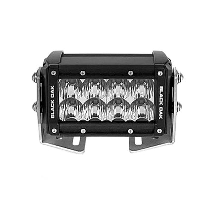 Black Oak Pro Series 3.0 Double Row 4-Inch LED Light Bar with Flood Optics - Black Housing