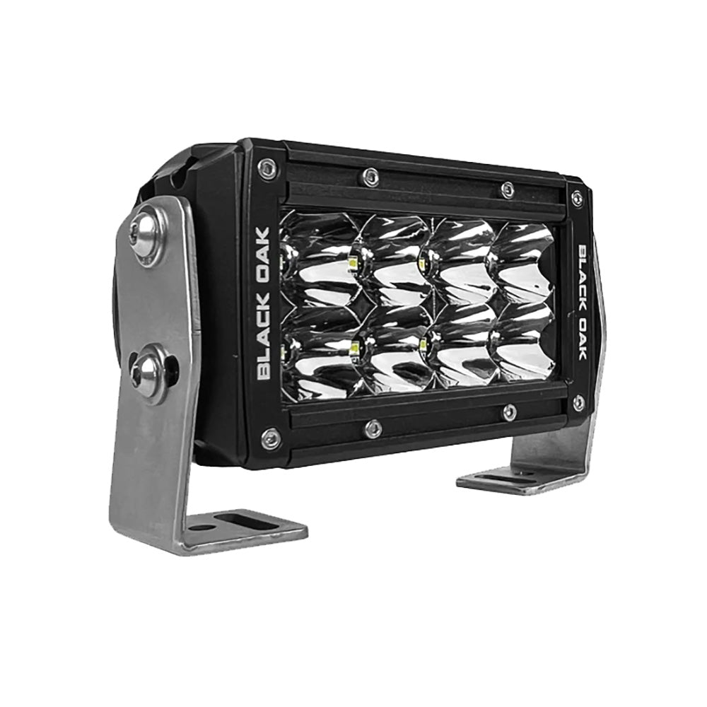 Black Oak Pro Series 3.0 Double Row 4-Inch LED Light Bar with Flood Optics - Black Housing