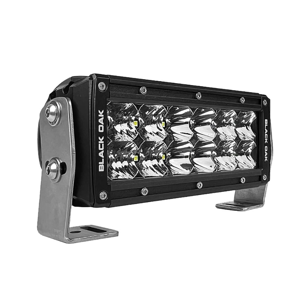 Black Oak Pro Series 3.0 Double Row 6-Inch LED Light Bar with Combo Optics and Black Housing