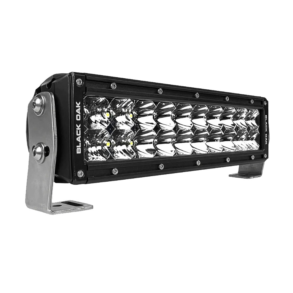 Black Oak LED Pro Series 3.0 Double Row 10-Inch LED Light Bar with Combo Optics and Black Housing