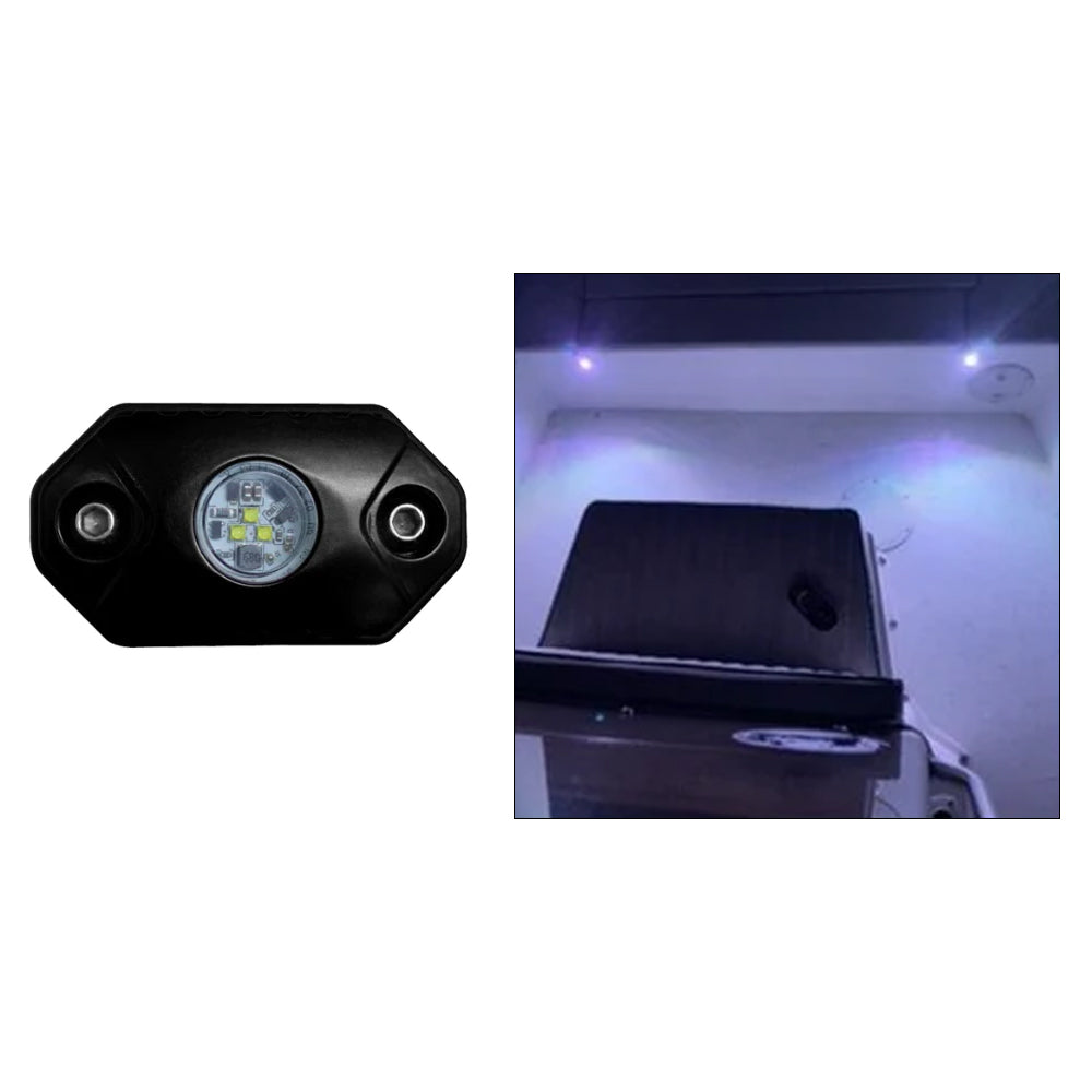 Black Oak LED RL-W Rock Accent Light - White with Black Housing for Off-Road Vehicles