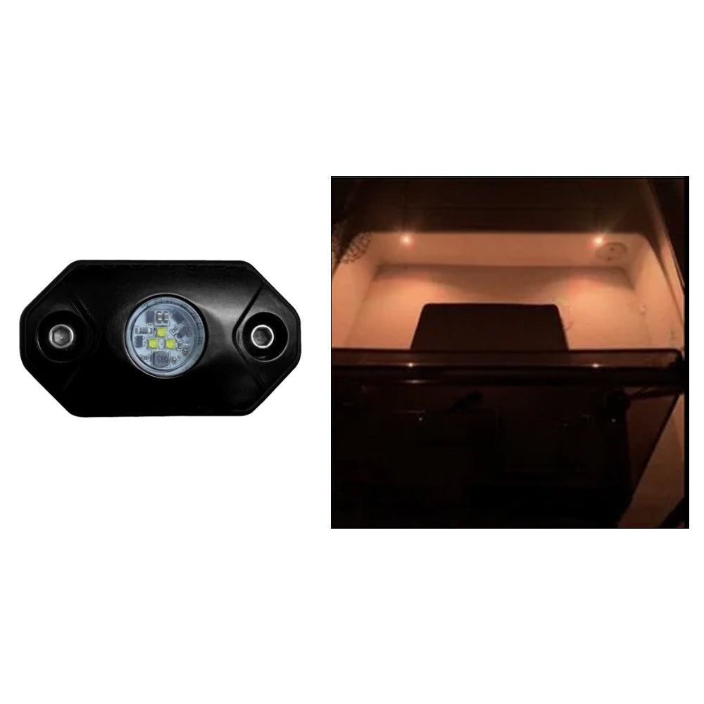 Black Oak LED RL-A Rock Accent Light - Amber with Black Housing for Off-Road Vehicles