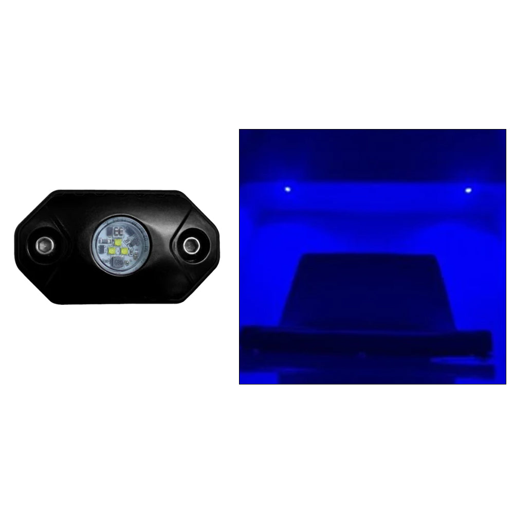 Black Oak LED RL-B Rock Accent Light - Blue with Black Housing for Off-Road Vehicles