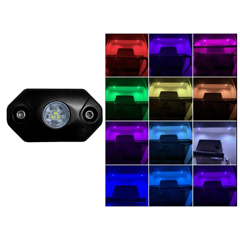 Black Oak LED Rock Accent Light RGB with Black Housing - Part RL-RGB