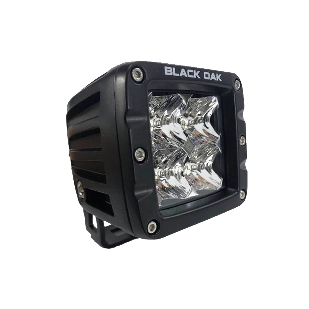 Black Oak LED 2-Inch Flood Optics Pod Light Pro Series 3.0 with Black Housing