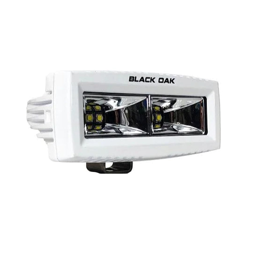 Black Oak LED 4-inch Marine Spreader Light - Pro Series 3.0 with Scene Optics and White Housing