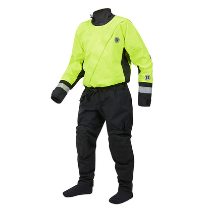 Mustang Survival MSD576 Water Rescue Dry Suit - Fluorescent Yellow Green-Black Medium