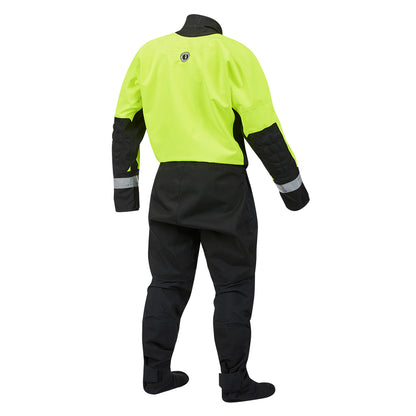 Mustang Survival MSD576 Water Rescue Dry Suit - Fluorescent Yellow Green-Black Medium