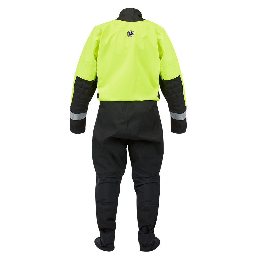Mustang Survival MSD576 Water Rescue Dry Suit - Fluorescent Yellow Green-Black - Large