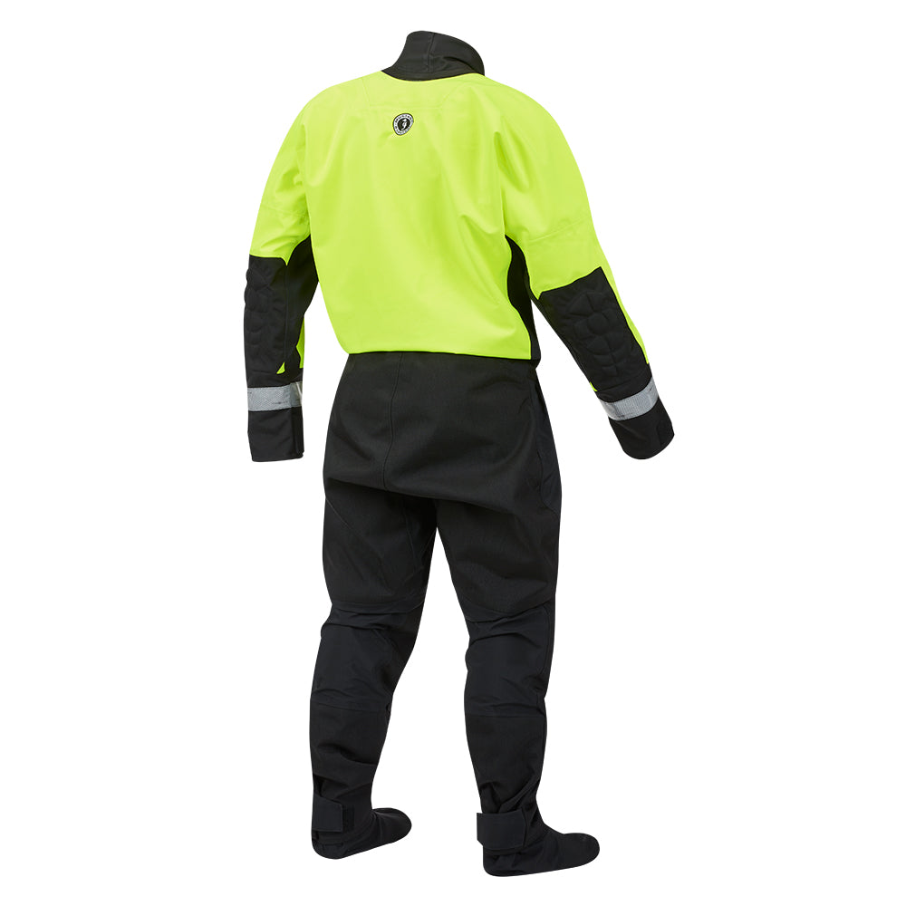 Mustang Survival MSD576 Water Rescue Dry Suit - Fluorescent Yellow Green-Black - Large