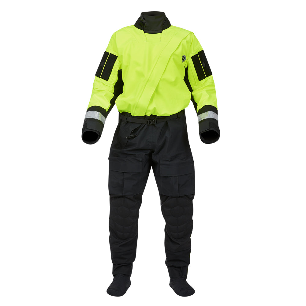 Mustang Survival Sentinel Series Water Rescue Dry Suit - Fluorescent Yellow Green-Black, Large 1 Regular