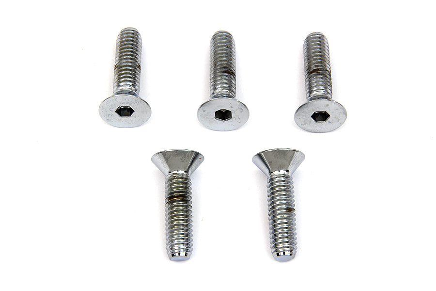 Colony Front Disc Brake Screw Kit Chrome for Harley Davidson XL and FX Models (Part #9600-5)