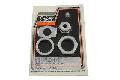 Colony Chrome Rear Axle Nut and Lock Kit for Harley Davidson VL (1930-1936) by Colony