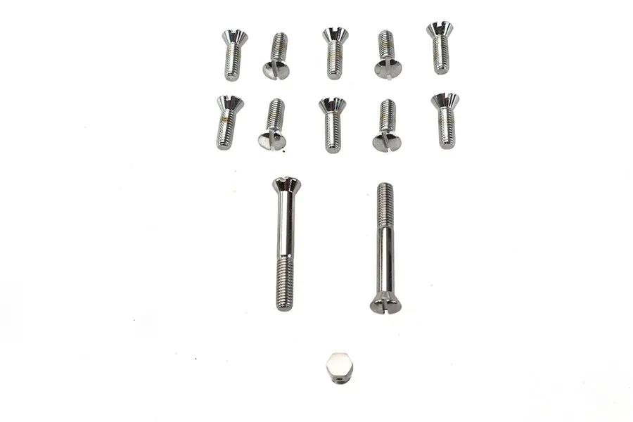Colony Chrome Transmission Top Cover Screw Kit for Harley Davidson FL Models by Colony
